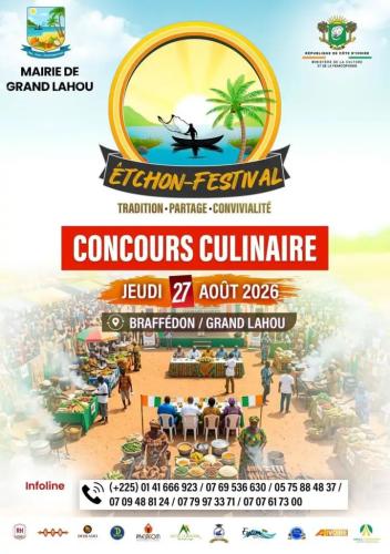 Grand-Lahou : La première édition de l’Etchon Festival se tiendra du 27 au 29 août 2026